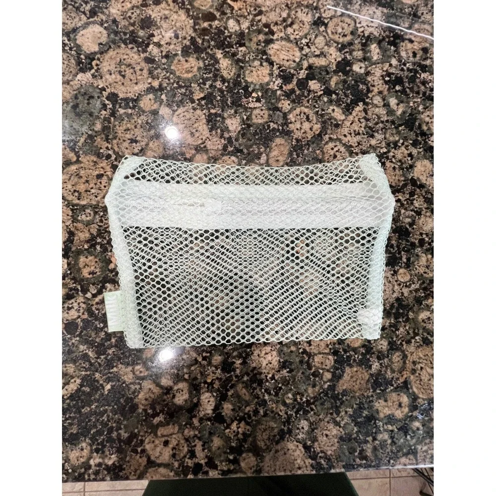 Milk Makeup Mint Green Mesh Cosmetic Bag Zipper Pouch Travel Organizer